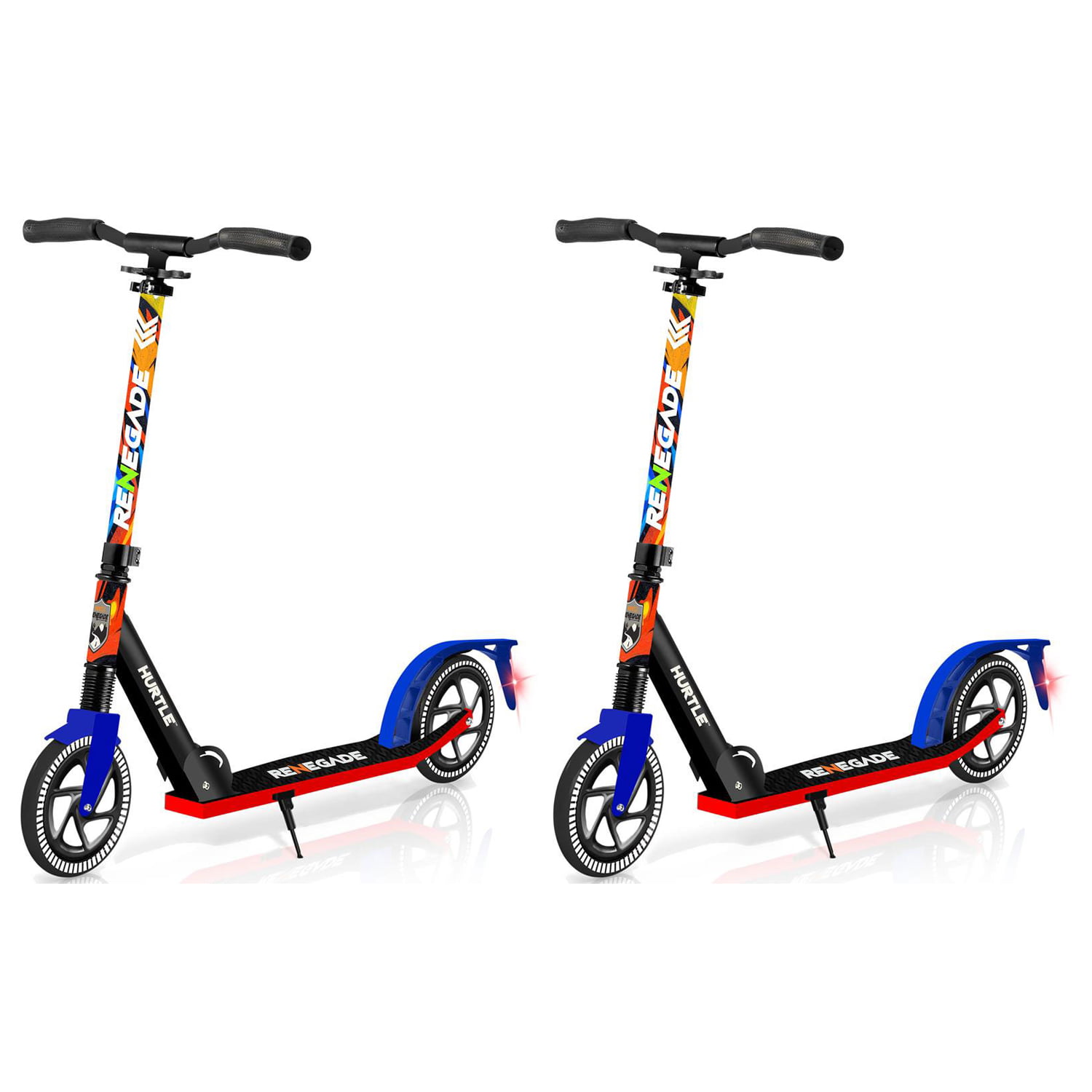 2 Wheel Scooter with Adjustable T-Bar Handlebar Kick Scooter Hurtle Scooter Scooter for Teenager Folding Adult Kick Scooter with Alloy Anti-Slip Deck
