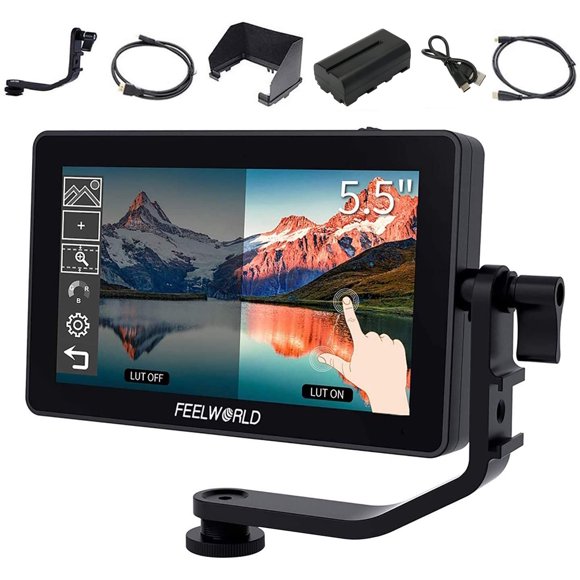 Cámara y monitor de campo FEELWORLD F6 Plus con pantalla táctil de 6 pulgadas