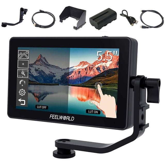 Cámara y monitor de campo FEELWORLD F6 Plus con pantalla táctil de 6 pulgadas