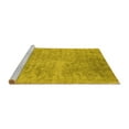 thumbnail image 2 of Ahgly Company Machine Washable Indoor Rectangle Abstract Yellow Contemporary Area Rugs, 7' x 9', 2 of 4