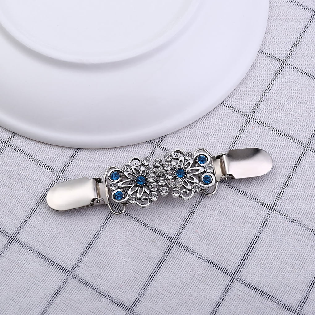 Alloy Rhinestone Sweater Shawl Clips Cardigan Connection Pin Women
