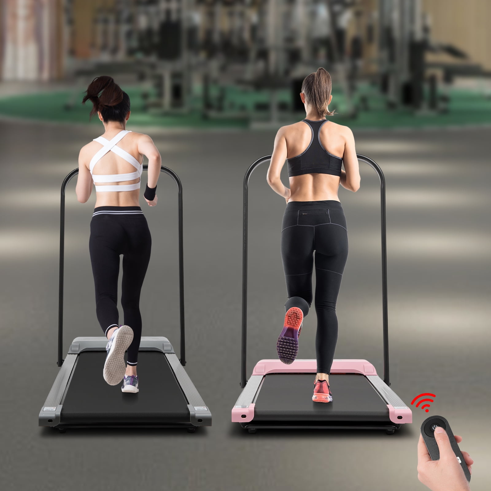 Home Treadmill with 3.0hp Motor, Adjustable Armrest, Non-slip Diamond Pattern Belt, 220.46lbs Capacity, Foldable for Easy Storage, LED Display for Tracking
