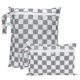 thumbnail image 1 of Bolsos de mano y mochilas Bumkins impermeables a cuadros grises, paquete de 2, 1 of 7