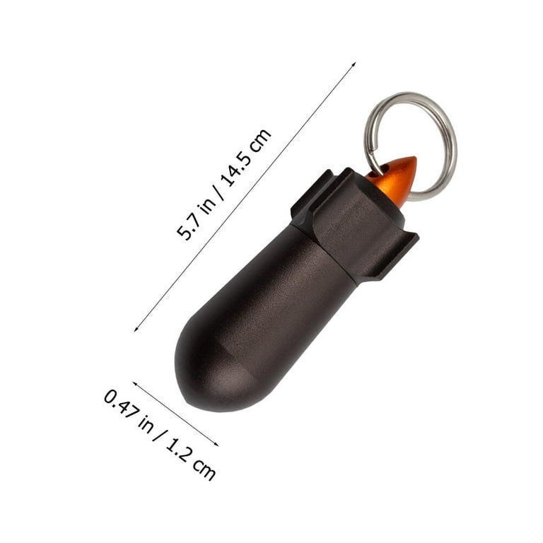 Metal Keychain Pill Case Medicine Bottle Water Proof Container Aluminum  Alloy Travel 