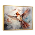 thumbnail image 2 of Designart "Bird Grace In Flow II" Animals Floater Framed Wall Art Print, 2 of 7