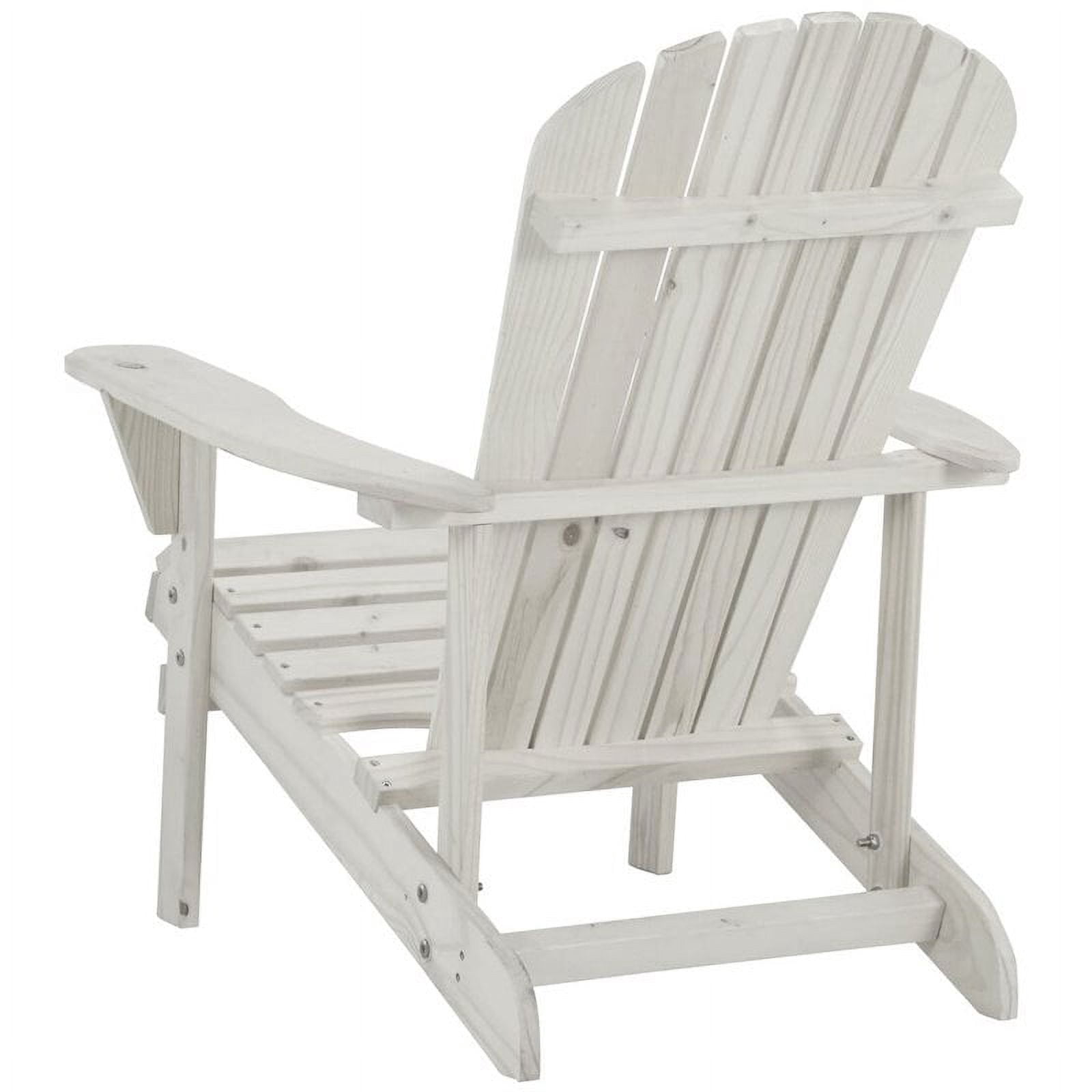 W Unlimited SW2101WT Earth Collection Adirondack Chair with Phone & Cup Holder, White