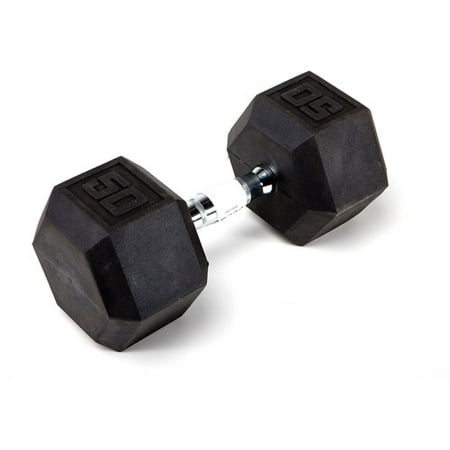 Marcy 50 lb EcoWeight Rubber Hex Dumbbell: IBRH-050
