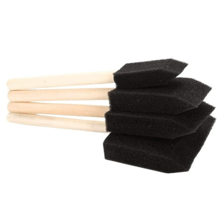 Lightweight, Streak-Free Foam Paint Brush Set: 4CT