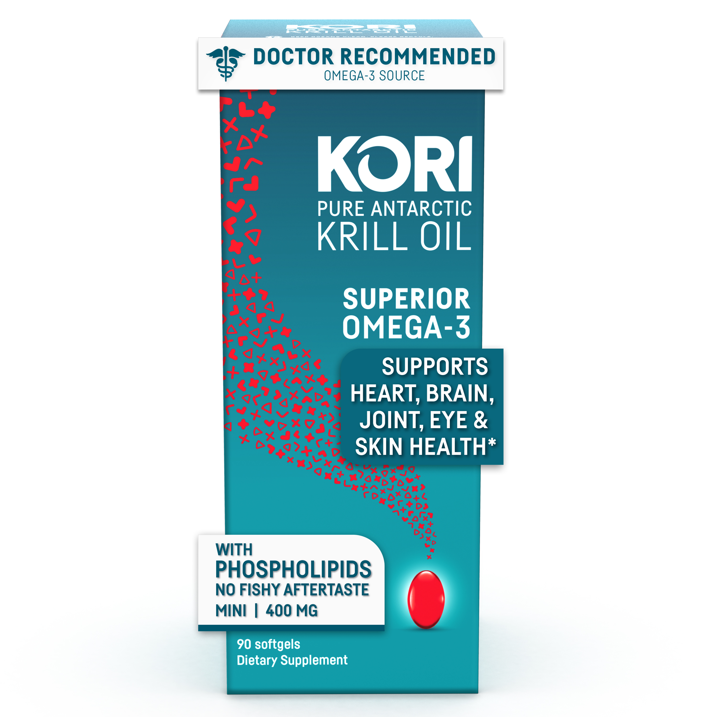 Kori Krill Oil Superior Omega3 400mg 90ct, Mini Softgels