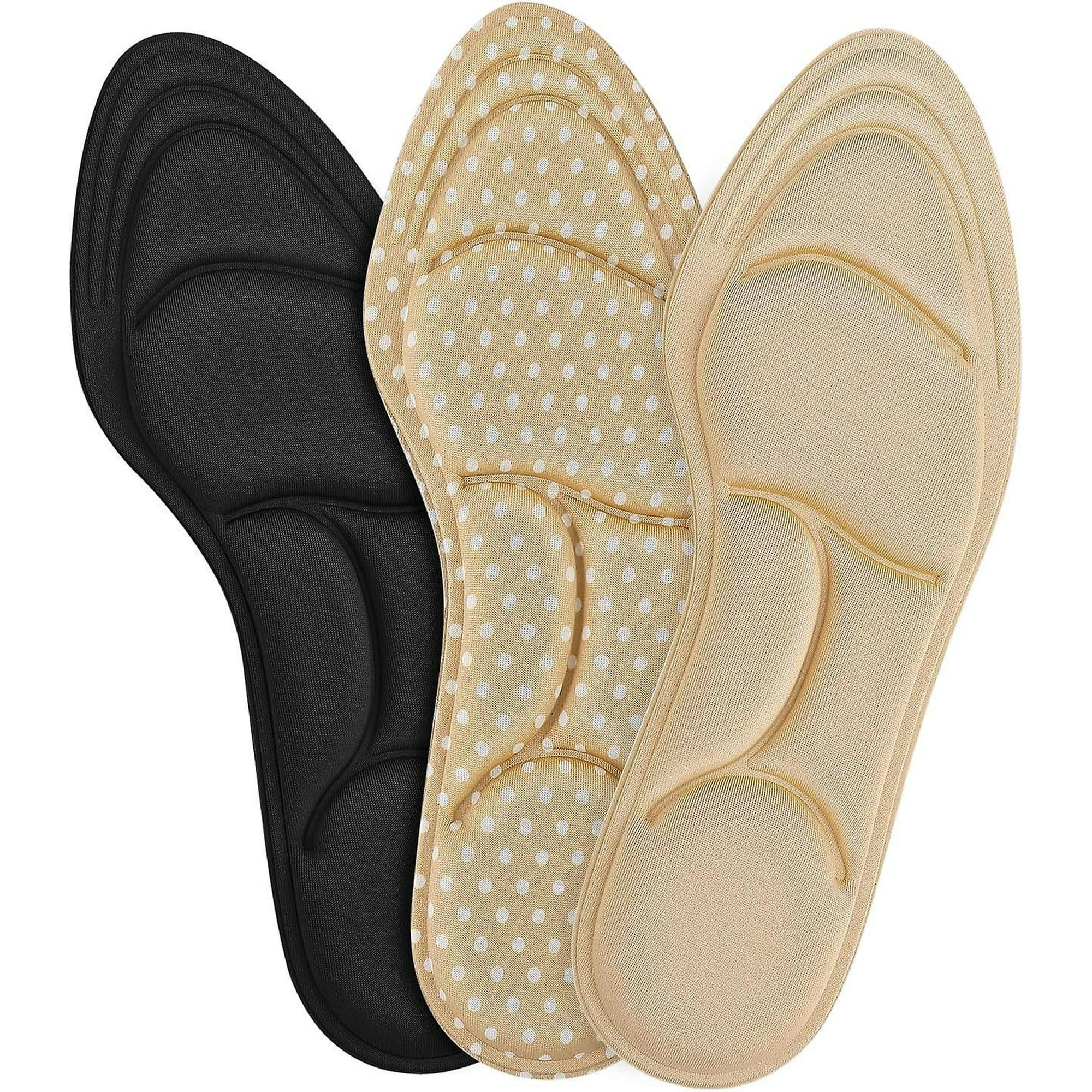 3 Pairs Foot Pads Inserts Insoles High Heel Cushion Grips Standing All Day For Too Big Loose Shoe Sneakers Sole Protector Filler Feet Arch Bottom Line Walmart