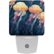 Jellyfish LED Square Night Lights - Stylish and Energy-Efficient Lighting Solution for Your Room - for Nighttime Illumination and Ambiance