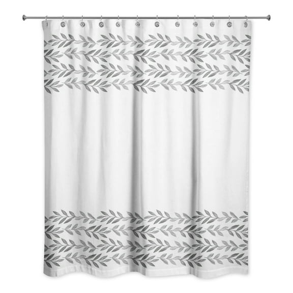 Creative Products Gray Vine Border 71x74 Shower Curtain