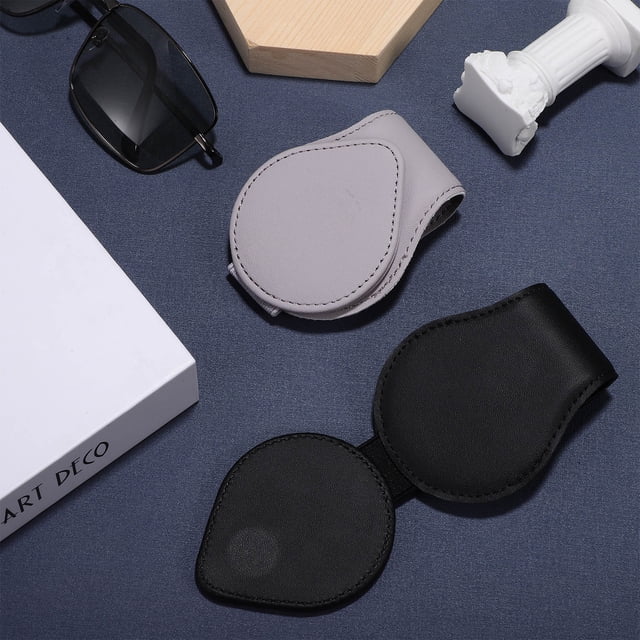 IFANLANDOR 2Ud Porta Lentes Para Vehículo Con Cuero PU Y Función Magnética Para Almacenaje Fácil