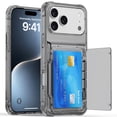 thumbnail image 2 of Feishell Crystal Clear Wallet Case for iPhone 17 Pro Max Case with Credit Card Holder & Kickstand, Shockproof Transparent Anti-yellowing Hard PC Back & Soft TPU Edge Non-slip Phone Case,Black, 2 of 6