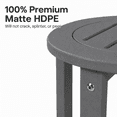 thumbnail image 4 of Round Outdoor Side Table, Patio Garden Stool Coffee End Table Nightstand for Small Spaces, Living Room, Front Porch, Poolside, 4 of 8