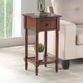 thumbnail image 2 of Pemberly Row End Table Nightstand Bedside Square in Wood - Mahogany, 2 of 7