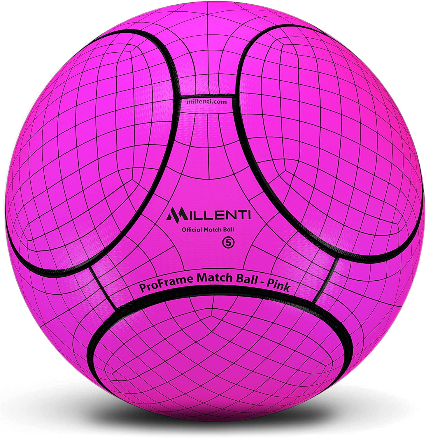 Millenti Soccer Balls Size 5 ProFrame Official Match Soccer Ball with HighVisibility, Easyto