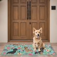 thumbnail image 4 of Dachshund and Flower Door Rugs,Washable Non Slip Door Mats Indoor,Decorative Door Mats,Entry Mat Indoor for Entrance,Bedroom,Kitchen,Bathroom,16"x47", 4 of 6
