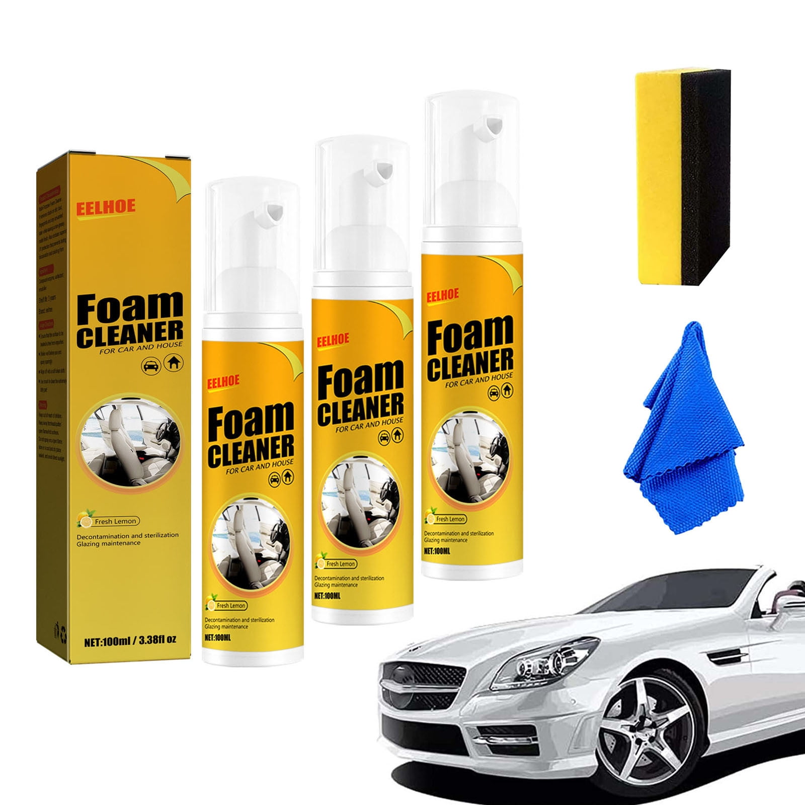 XMMSWDLA Car Magic Foam Cleaner, Foam Cleaner For Car, Foam Cleaner All