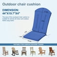 thumbnail image 3 of Adirondack Chair Cushion Thin Waterproof Anti-Slip with Straps, Weather-Resistant Indoor Outdoor Patio Seat Pad, Blue,1PCS, 3 of 7