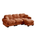 thumbnail image 2 of Nkurdsu 104" Oversized Modular Cloud Sectional Sofa with Movable Ottoman, L-Shaped Chenille Couch for Living Room, Orange, 2 of 9