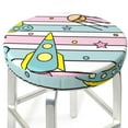 thumbnail image 3 of Lsque Space Doodle Round Bar chair cushion covers Velvet Fabric Premium Comfort Protects from Scratches and Stains for 14-17 Inch Chair- 12 inch, 3 of 7