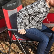 Ozark Trail Camping Rocking Chair, Red, Adult, 19lbs