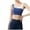 Blue, variant on Virmaxy Womens High Impact Sports Bra Color Blocking Fake Two-Piece High Elastic Shock-Absorbing Gathered Sports Bra Blue M