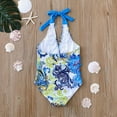 thumbnail image 4 of Girl Swimsuit One Piece Swimming Bathing Suit Quick Dry Ruffle Girls Bathing Suits Size 4-5 Years, 4 of 7