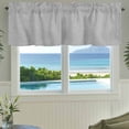 thumbnail image 3 of Grey Burlap Texture Farmhouse Short Window Curtain Valances, Farmhouse Vintage Gray Rod Pocket Kitchen Valances for Living Room Bedroom Bathroom Cafe 42" x 12", 3 of 8