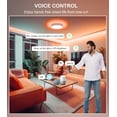 thumbnail image 3 of CLOUDY BAY 8 Inch LED Smart Flush Mount Ceiling Light,15W 2700-6500K CCT,2W RGB,Compatible with Alexa and Google Home Assistant,Pack of 2, 3 of 7