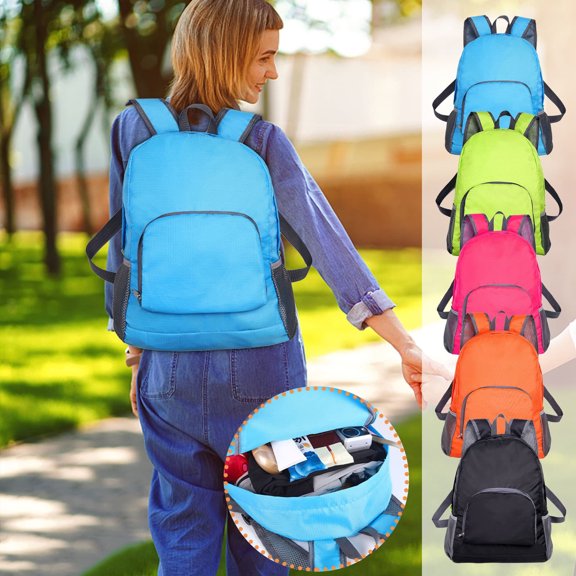 ShaoXinWan Foldable Backpack, Lightweight Student Daypack with Reflective Strip, Minimalist Design Bag for Travel Daily Commuting Outdoor Home Decorative Accent