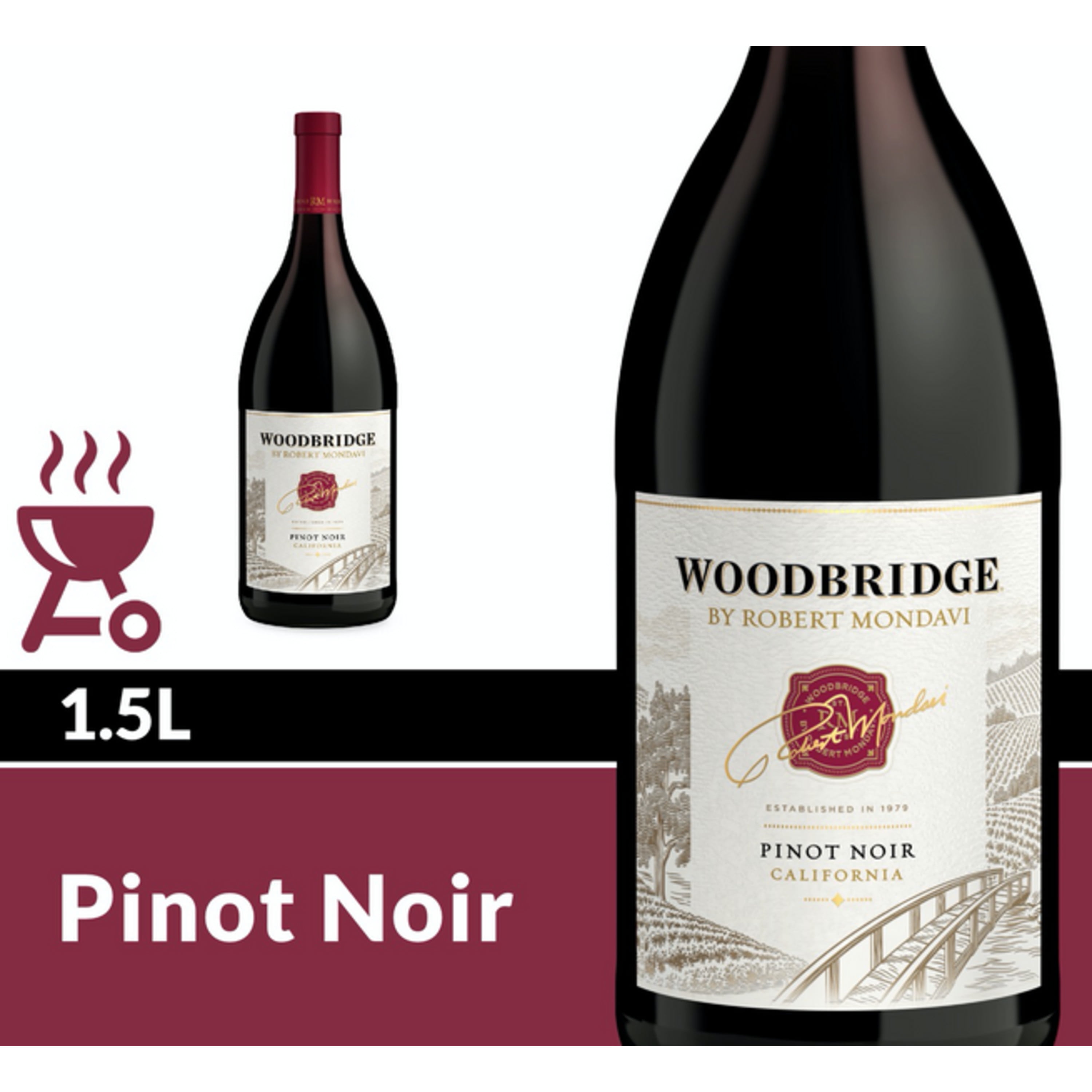Woodbridge by Robert Mondavi Pinot Noir Red Wine, 1.5 L Bottle