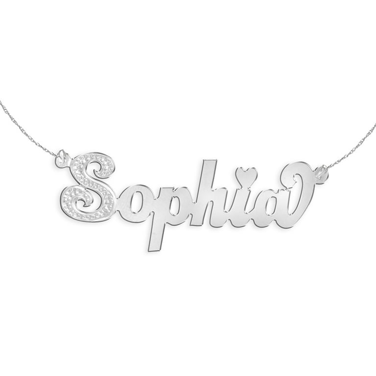 Name Necklace 925 Sterling Silver Personalized Name Necklace with