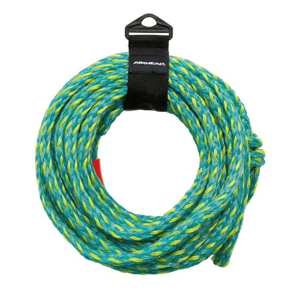 Airhead 60 ft UV Resistant 4-Rider Tow Rope for Towable Tubes, Green