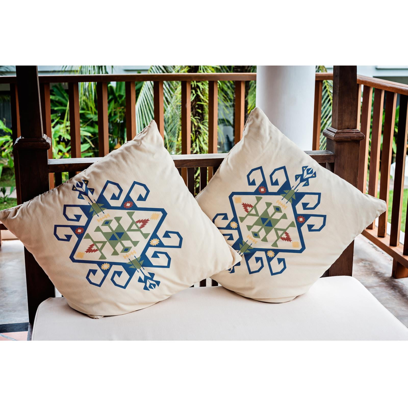 E by Design Southwest Medallion Indoor/Outdoor Throw Pillow