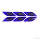 thumbnail image 1 of Speravity Pegatina reflectante de carcasa de coche de 6 piezas, pegatinas antideslizantes de fibra de carbono, decoración anticolisión para Automoción decorativa y accesorios Azul, 1 of 6