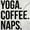 White, variant on Yoga Coffee Naps Meditation Fitness Women's Long Sleeve T Shirt Brisco Brands X