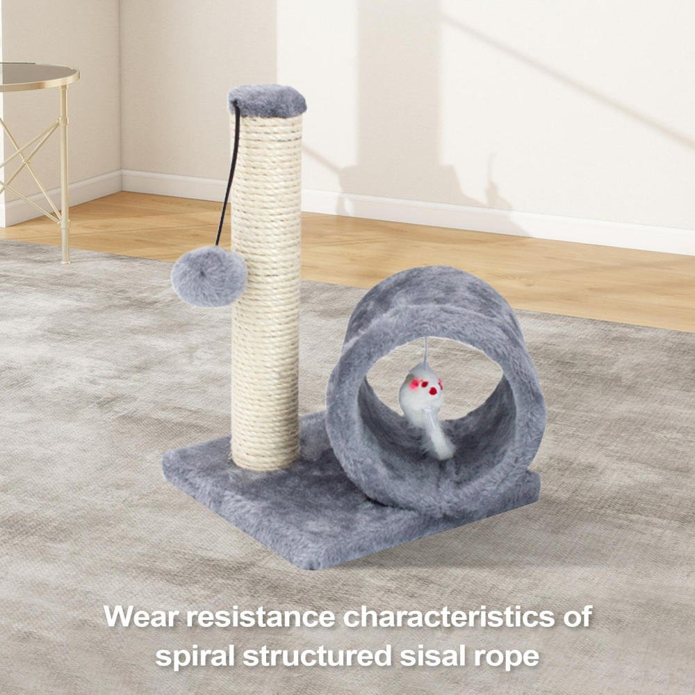Ksruee Cat Scratch Post Kitten Climbing Scratch Pillar Elevated Interactive Cat Scratching Post for Exercise Stress Relaxation Climbing Burrowing realistic
