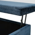 thumbnail image 2 of Homebeez 42.1" Rectangular Storage Ottoman Bench with Lift Tabletop Storage Chest Footrest Padded Seat for Bedroom Living Room, 2 of 5