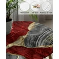 thumbnail image 3 of Red Marble Round Table Cloth Fitted Tablecloth,Abstract Crack Table Cover with Elastic Edge Waterproof Table Cloth,Gold Foil Line Circle Table Covers for Kitchen Indoor Outdoor Picnic 36-44in, 3 of 6