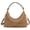 Khaki, variant on Woven Suede Hobo Bag for Women, Medium Slouchy & Crossbody Purse with Multi-Width Woven, & Adjustable Strap