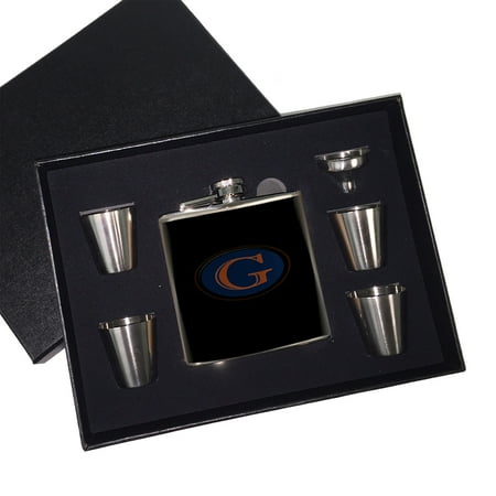 

KuzmarK 6 oz. Stainless Steel Flask Set in Black Presentation Box - G Is For