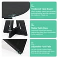 thumbnail image 5 of KIOOTTO 47" Round Dining Table for 4-6, Black Farmhouse Kitchen Table with Pedestal Base, 5 of 7