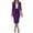 Purple, variant on Women's 2 Piece Suit Set Peplum 3/4 Long Sleeve Church Dress Suit Elegant formal office Midi Pencil Skirt Suit,Black,M