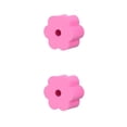 thumbnail image 1 of Ruiboury Moules en Forme de Fleur à Trou Unique Mousse Tournante Réutilisable Lavable Doublure Légère Résistante à l'Usure Gobelet Éponge Rose 95mm 2Ensemble, 1 of 6