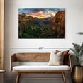 thumbnail image 3 of Elephant Stock Zion National Park At Sunset Wall Art - Horizontal Canvas Wall Art - Living Room Wall Decor - Nature Canvas - Blue And Brown Decor - 45" x 30", 3 of 8