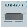 thumbnail image 4 of Rectangle Flower Pot - Modern Planter Box for Indoor/Outdoor Plants, 8x8x20in, Cement Gray, 4 of 4