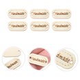 thumbnail image 4 of EeaseCA 200Pcs Handmade Tag Label Wooden Buttons Wood Handmade Tags Button DIY Accessory, 4 of 7