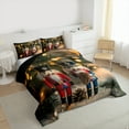 thumbnail image 3 of jejeloiu Vintage Xmas Nutcracker Bedding Comforter Set,Rustic Pine Cone Twin Comforter Sets,Happy New Year Bedding Set For Adults,Ultra Soft Home Decor Reversible,2-Piece, 3 of 8